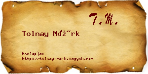 Tolnay Márk névjegykártya