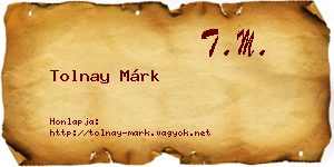 Tolnay Márk névjegykártya